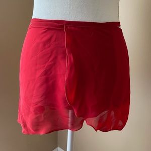 Mirella Georgette Wrap Dance Skirt, Red